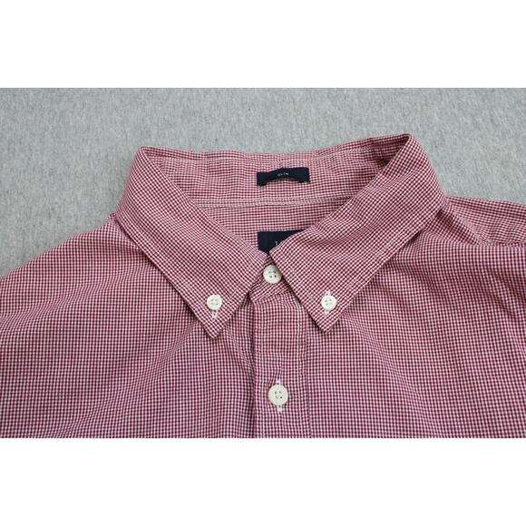 J Crew Shirt Mens XL Gingham Check 100% Cotton Slim Fit Button-Down - Picture 1 of 10
